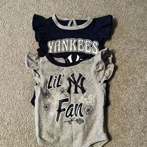 New York Yankees girls two-piece bodysuits